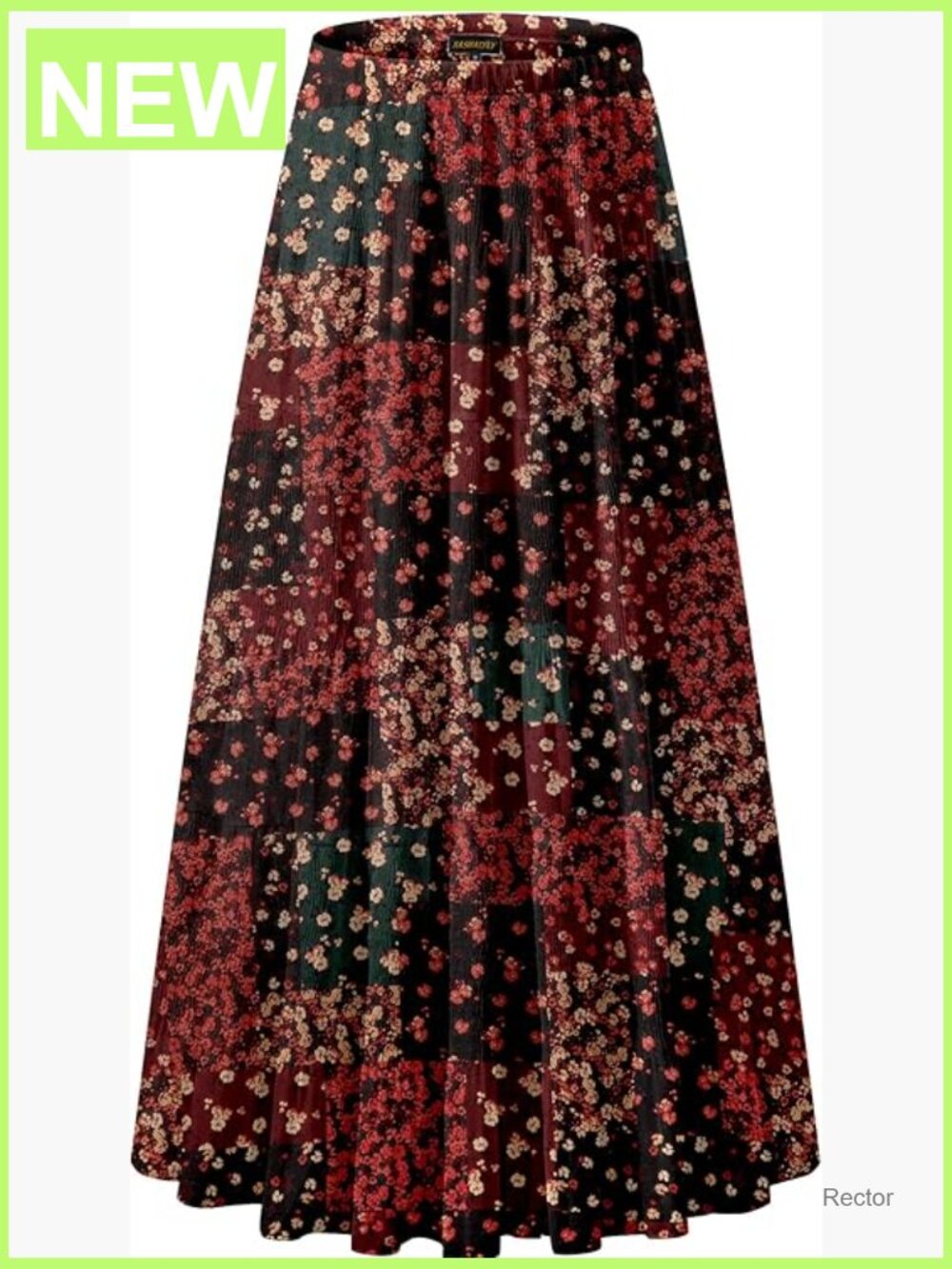 Chiffon Elastic High Waist Pleated Maxi Skirt A-Line Flared